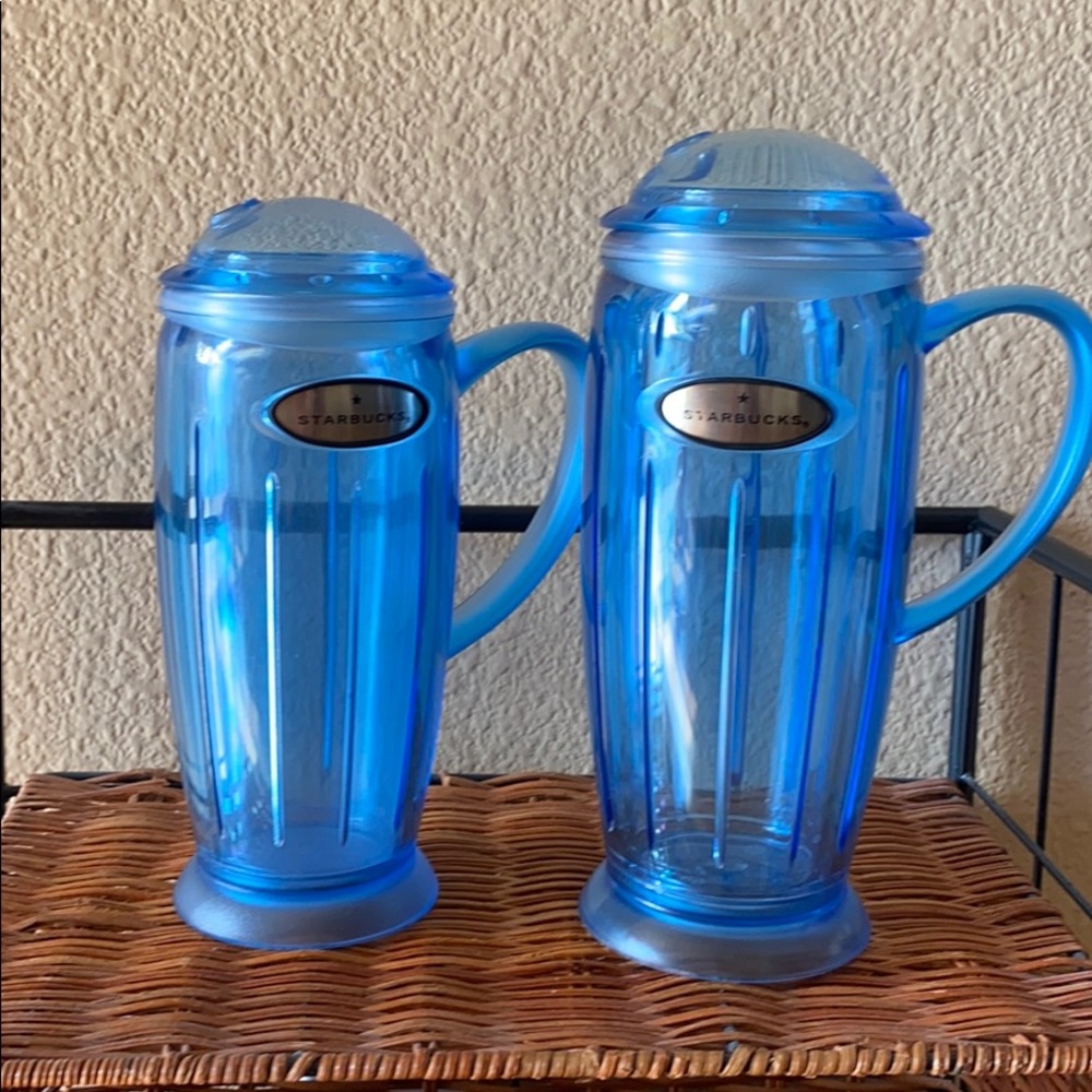 Rare Starbucks Barista blue mugs
